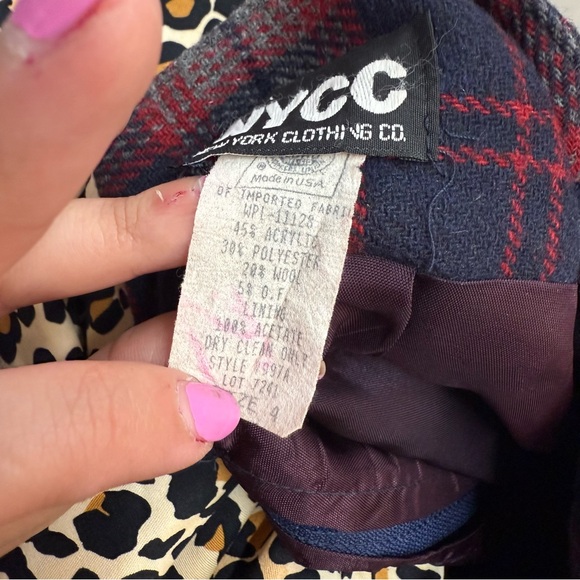 Vintage Plaid A-Line Skirt Size 4 - Picture 5 of 5